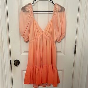 Chic Peach Ombre Dress